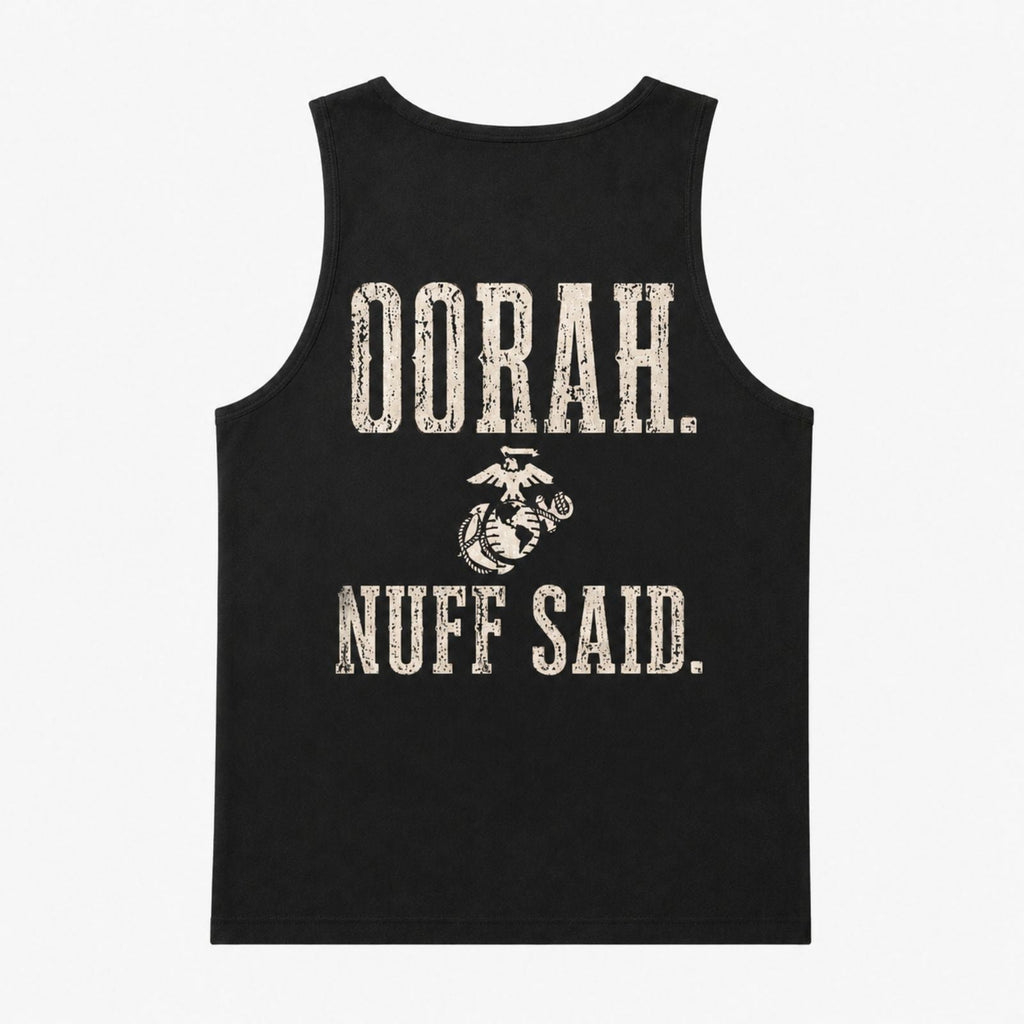 OORAH Nuff Said Tank Top – Marine Pride Back Print