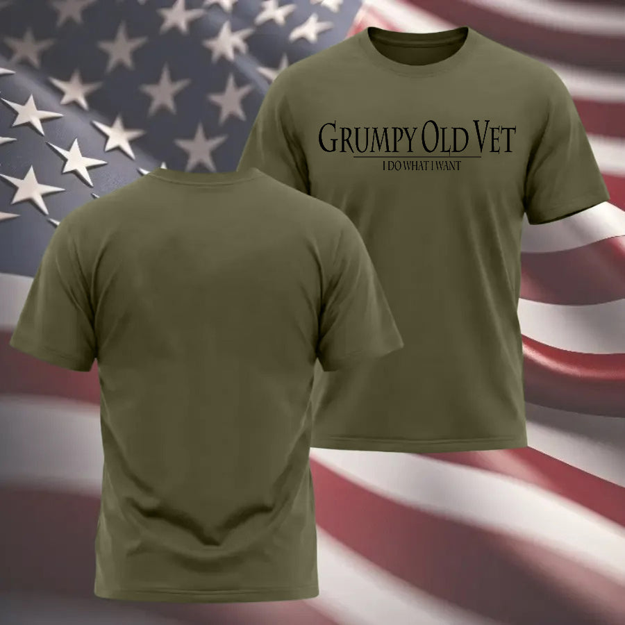 Veteran T-Shirts _ Grumpy Old Vet _ Veteran Clothing – Grunt Style