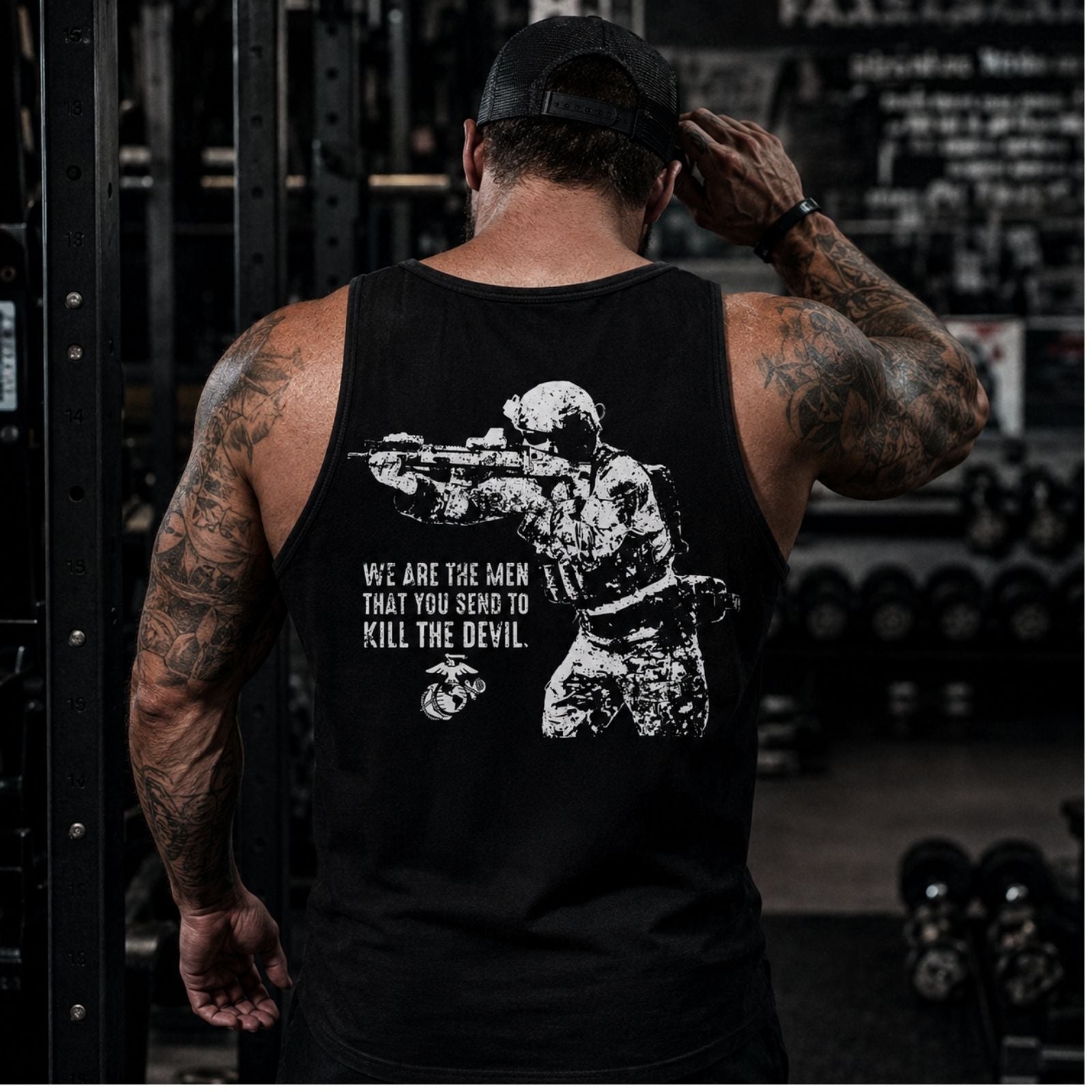 We Are The Men Tank Top – Kill The Devil Marine Back Print