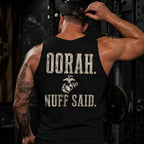OORAH Nuff Said Tank Top – Marine Pride Back Print