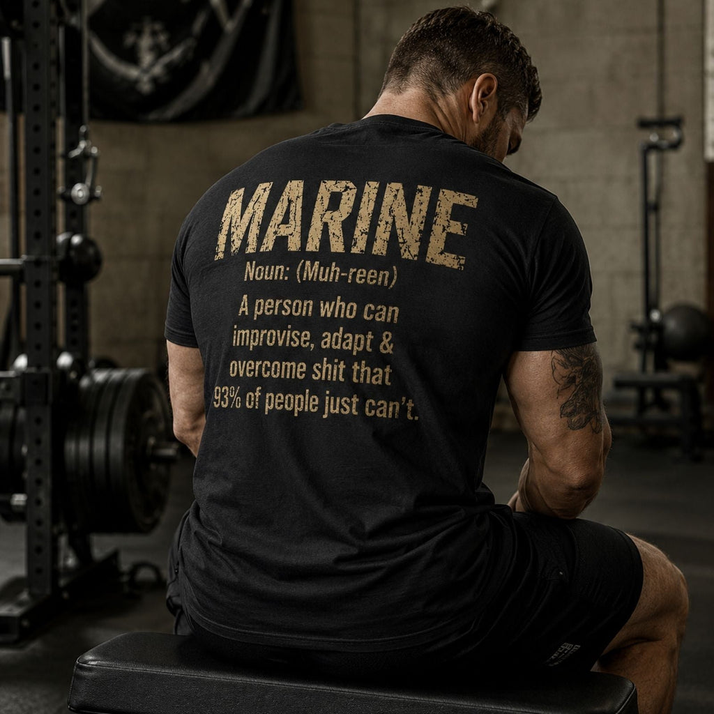 Marine Definition T Shirt – Improvise, Adapt & Overcome