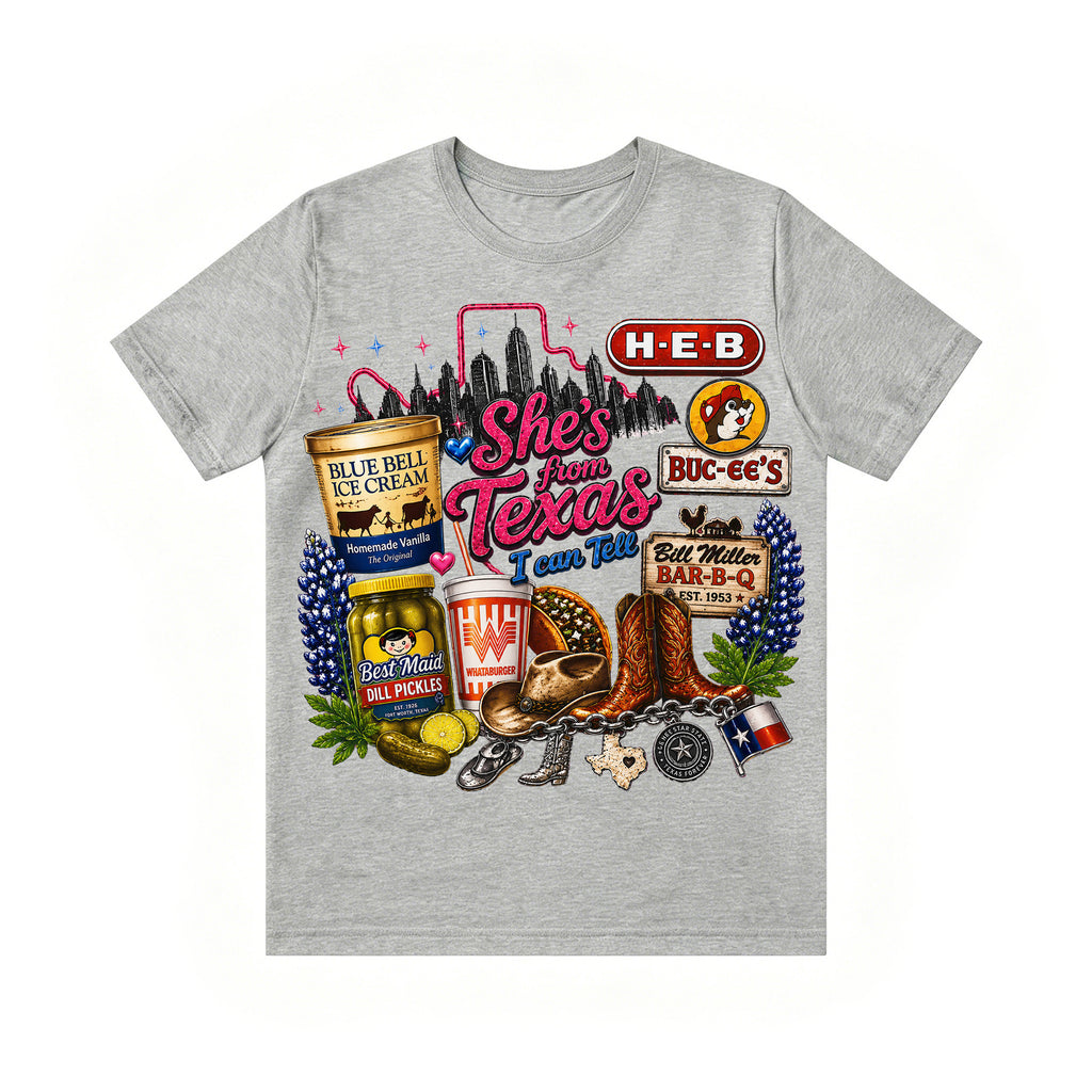 "She's From Texas I Can Tell" Unisex T-shirt