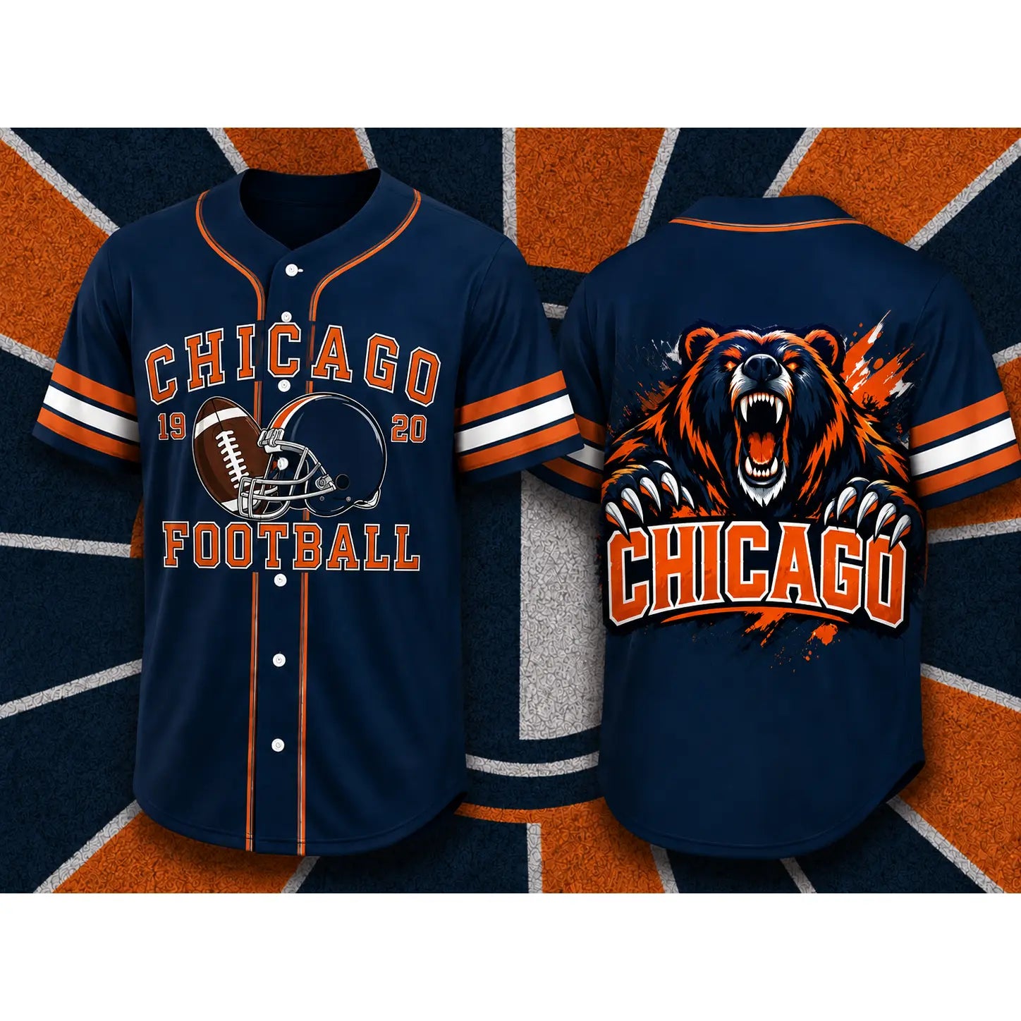 Football Game Day Team Fan Baseball Jersey