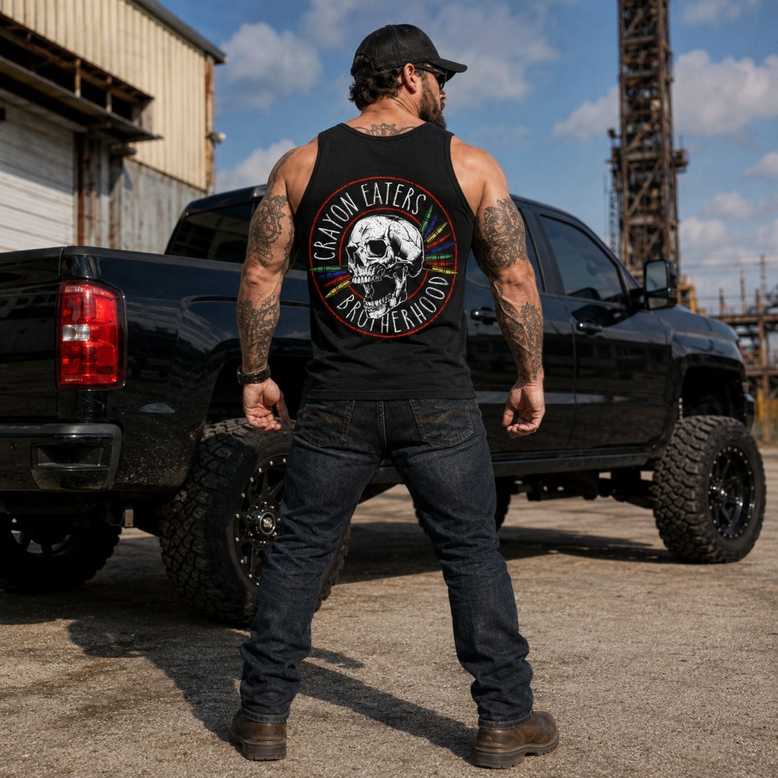 Crayon Eaters Brotherhood Skull Tank Top