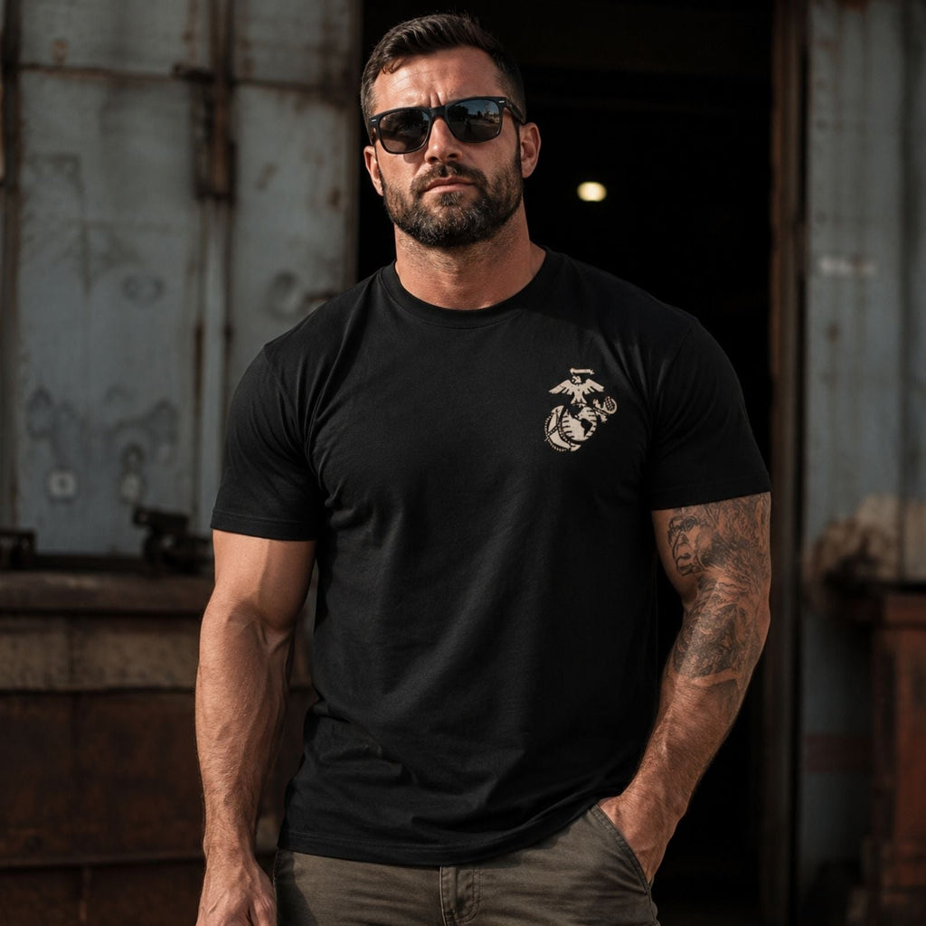 OORAH. NUFF SAID. Marine Back Print T-Shirt