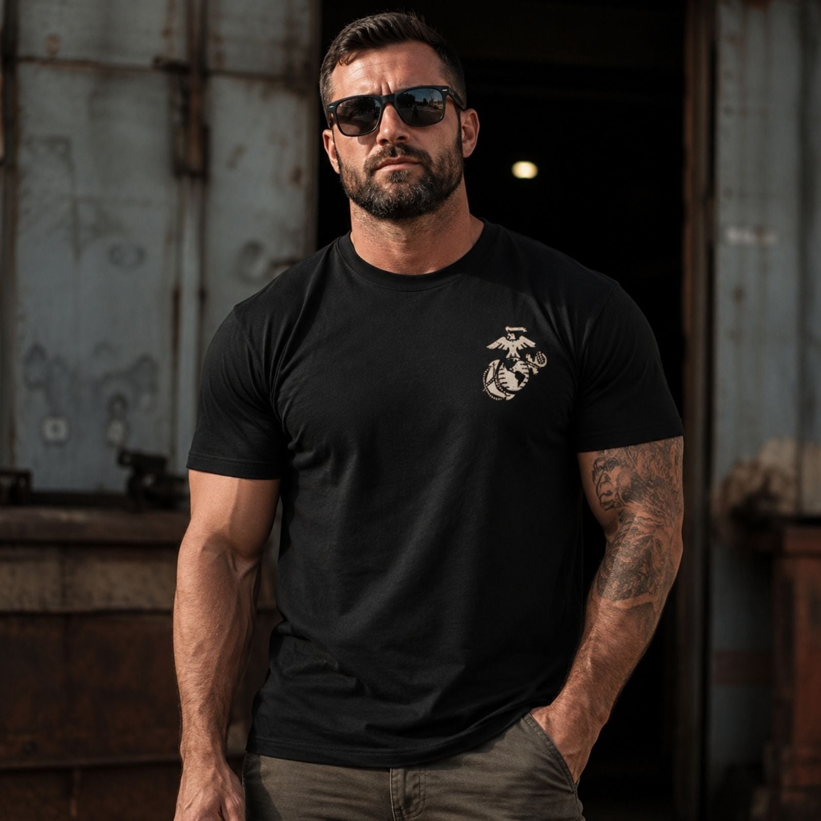 OORAH. NUFF SAID. Marine Back Print T-Shirt