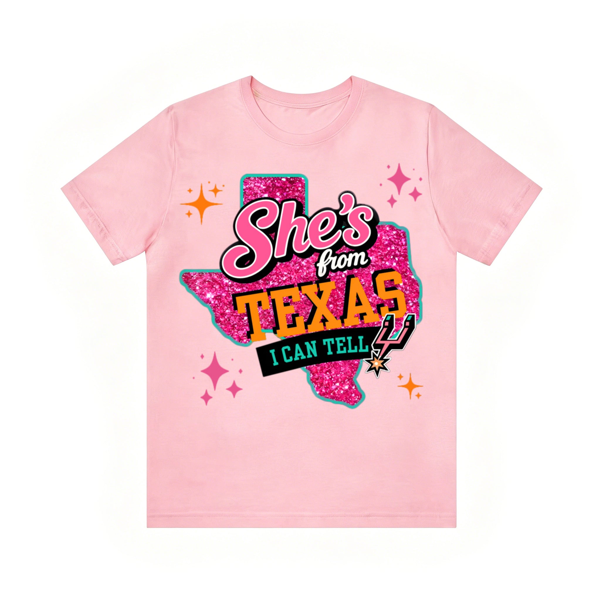 She’s From Texas I Can Tell Retro Cowgirl Western Pink Graphic T-Shirt