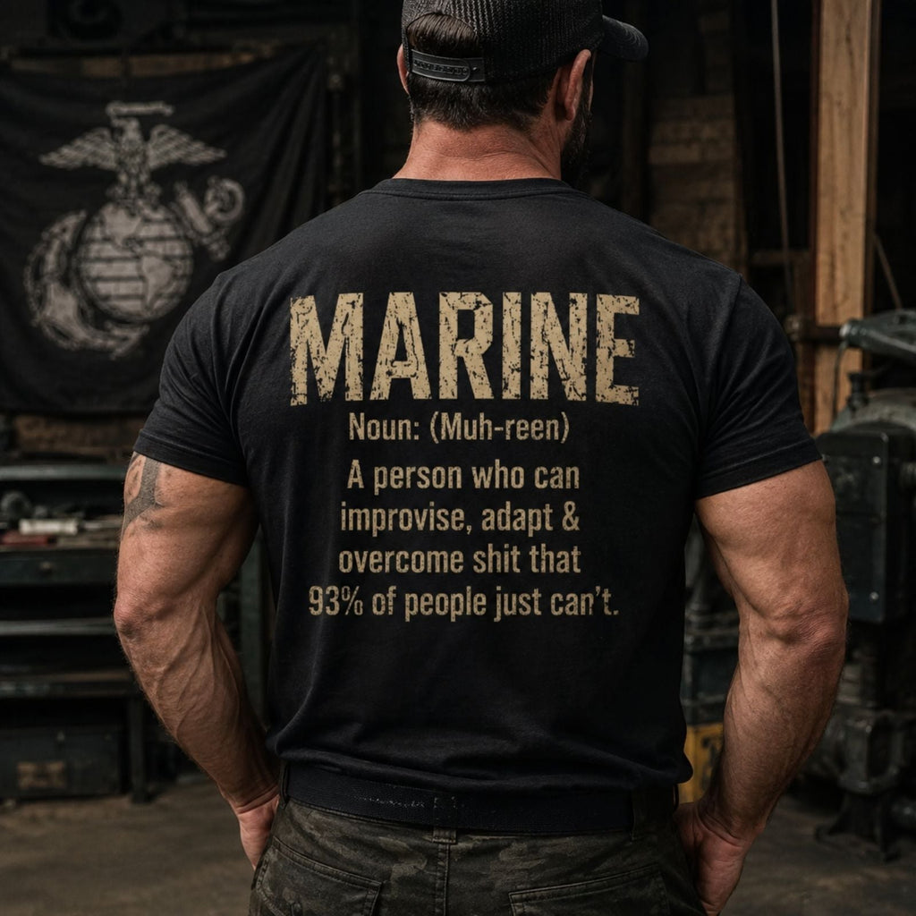 Marine Definition T Shirt – Improvise, Adapt & Overcome