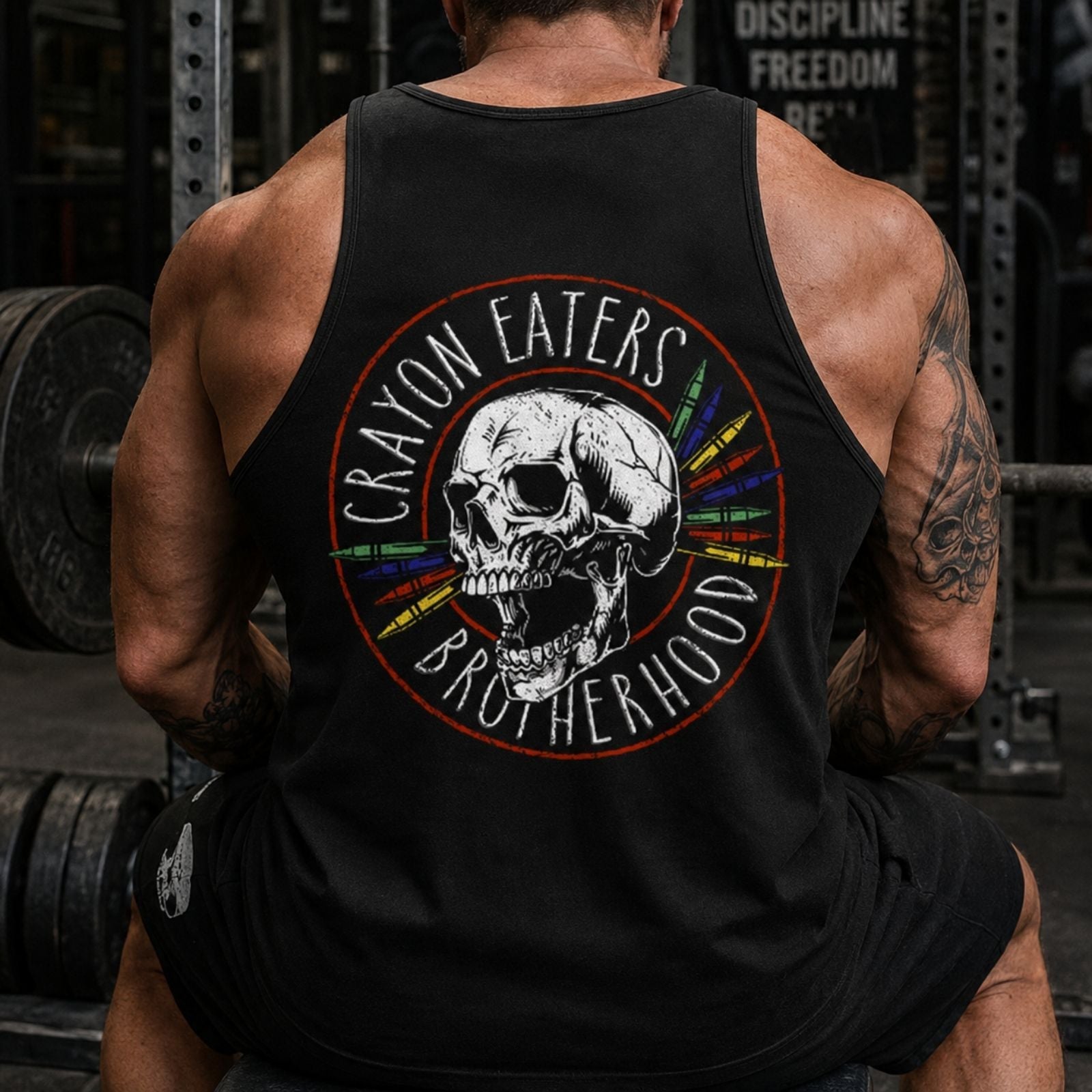 Crayon Eaters Brotherhood Skull Tank Top