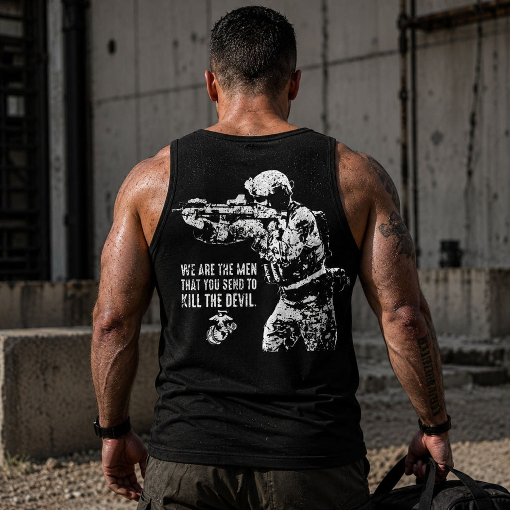 We Are The Men Tank Top – Kill The Devil Marine Back Print