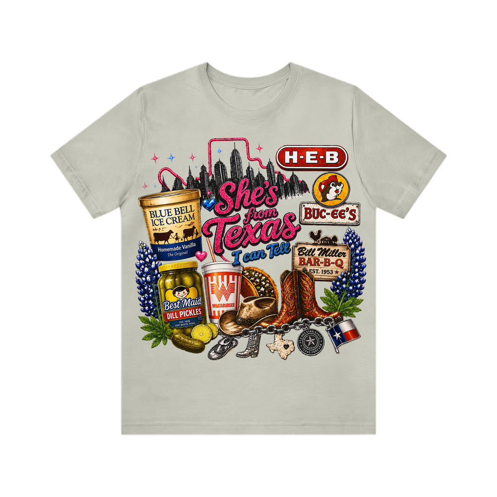 "She's From Texas I Can Tell" Unisex T-shirt
