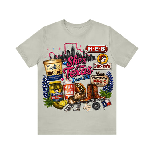 "She's From Texas I Can Tell" Unisex T-shirt