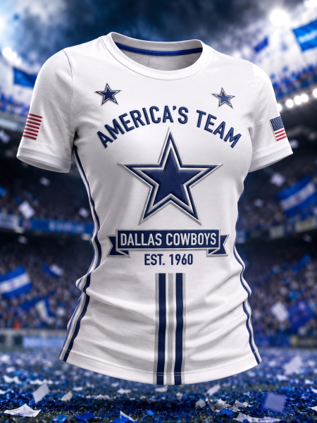 Women's Casual Football   Print T-Shirt