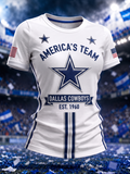 Women's Casual Football   Print T-Shirt