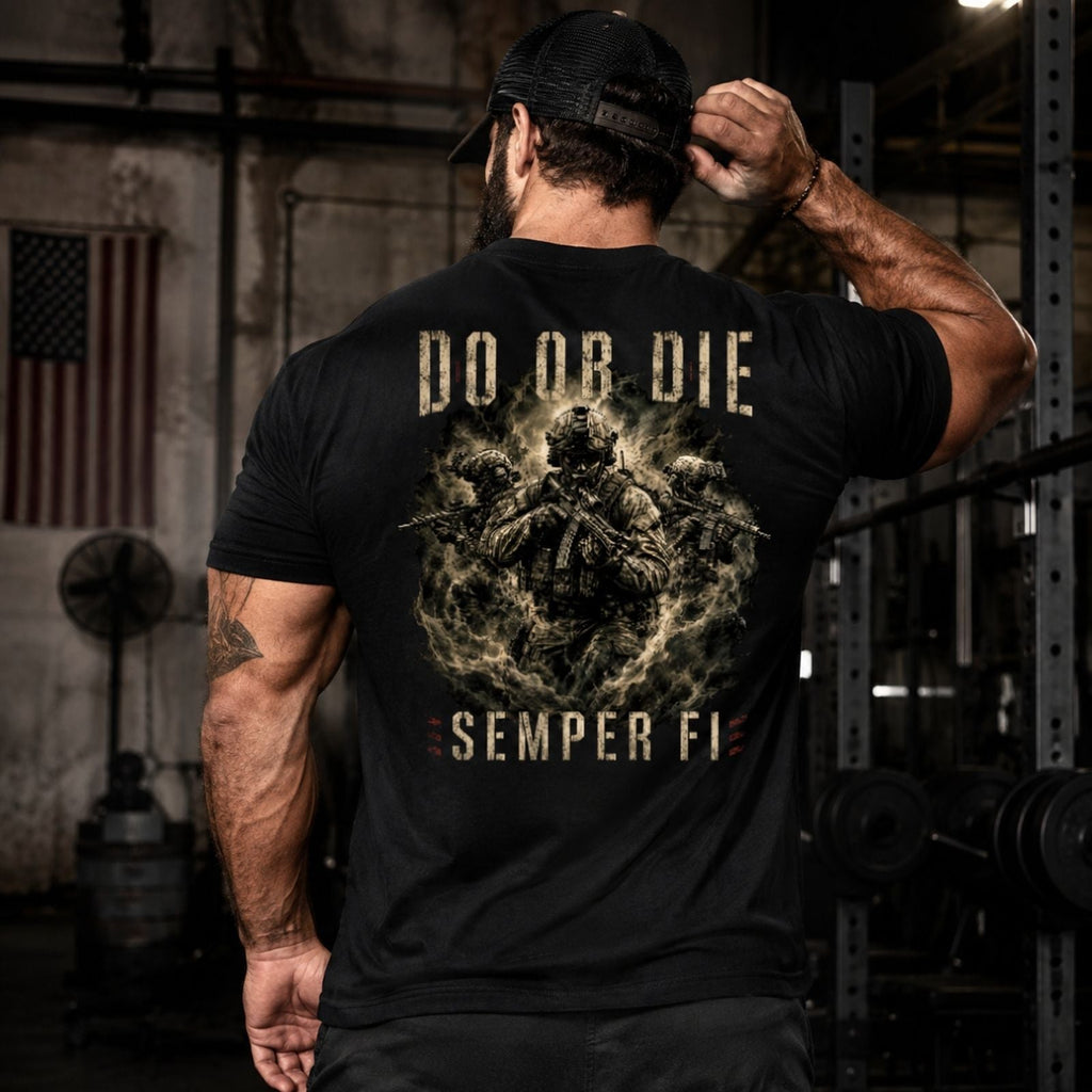 Do Or Die – Semper Fi U.S. Marine Corps Back Print T-Shirt