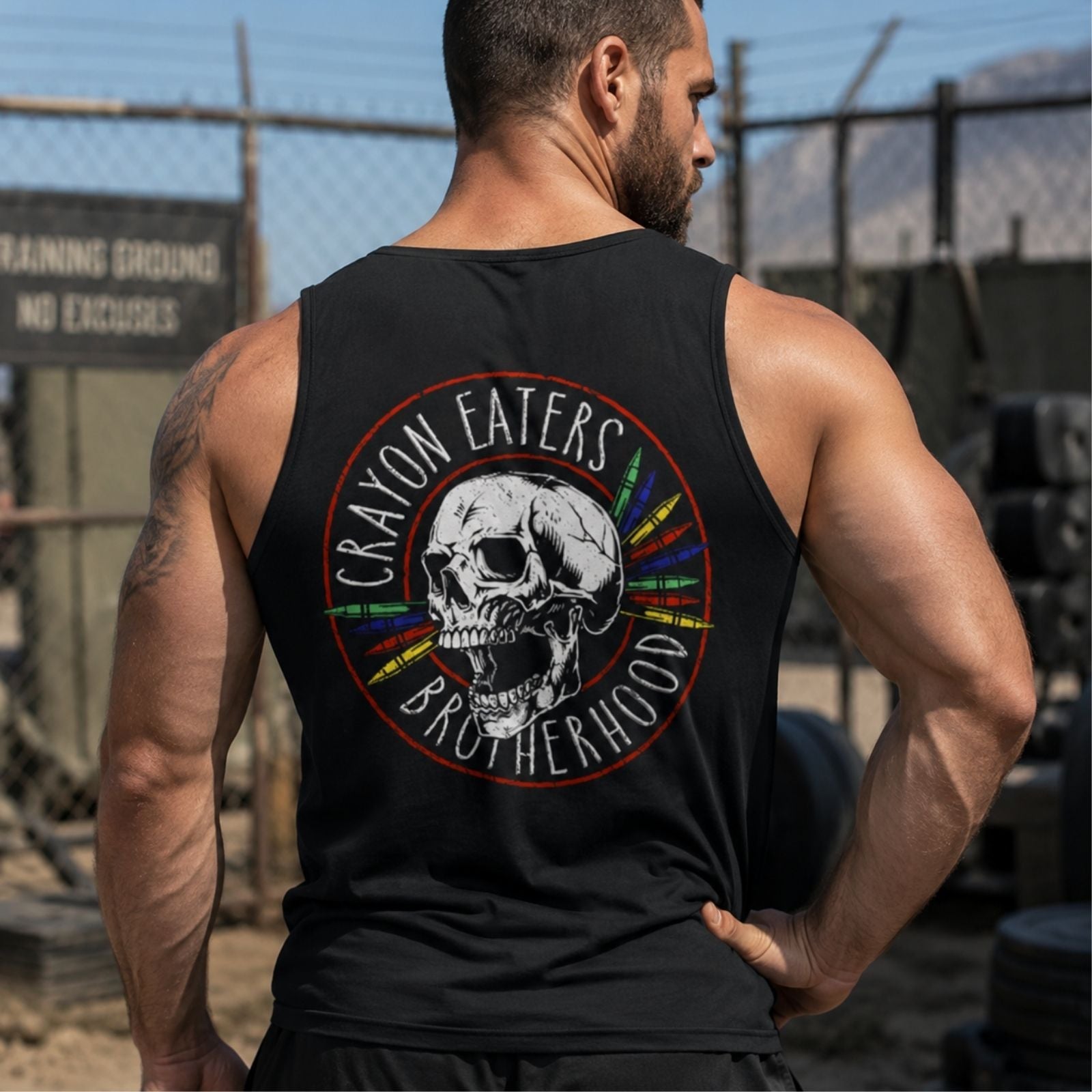 Crayon Eaters Brotherhood Skull Tank Top
