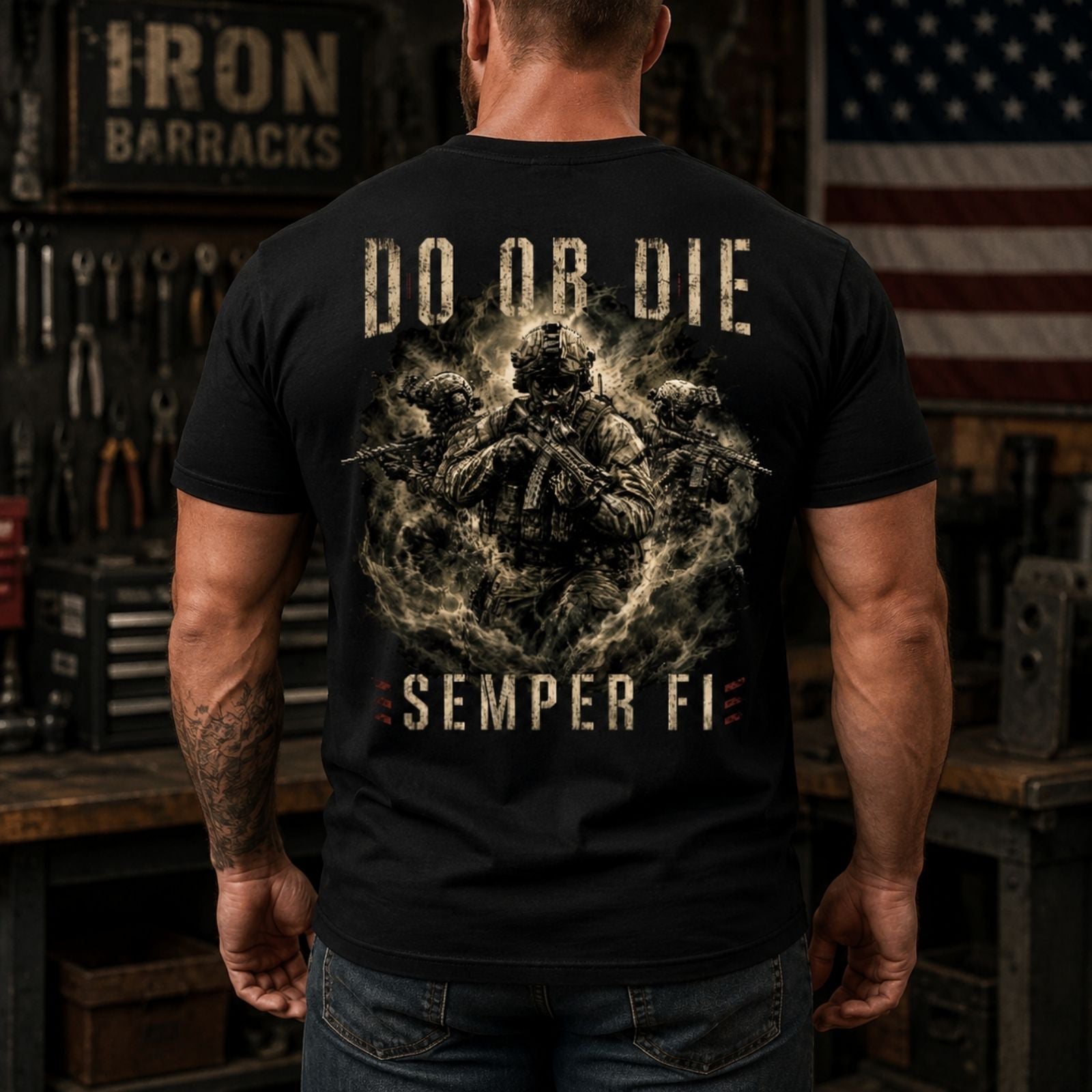 Do Or Die – Semper Fi U.S. Marine Corps Back Print T-Shirt