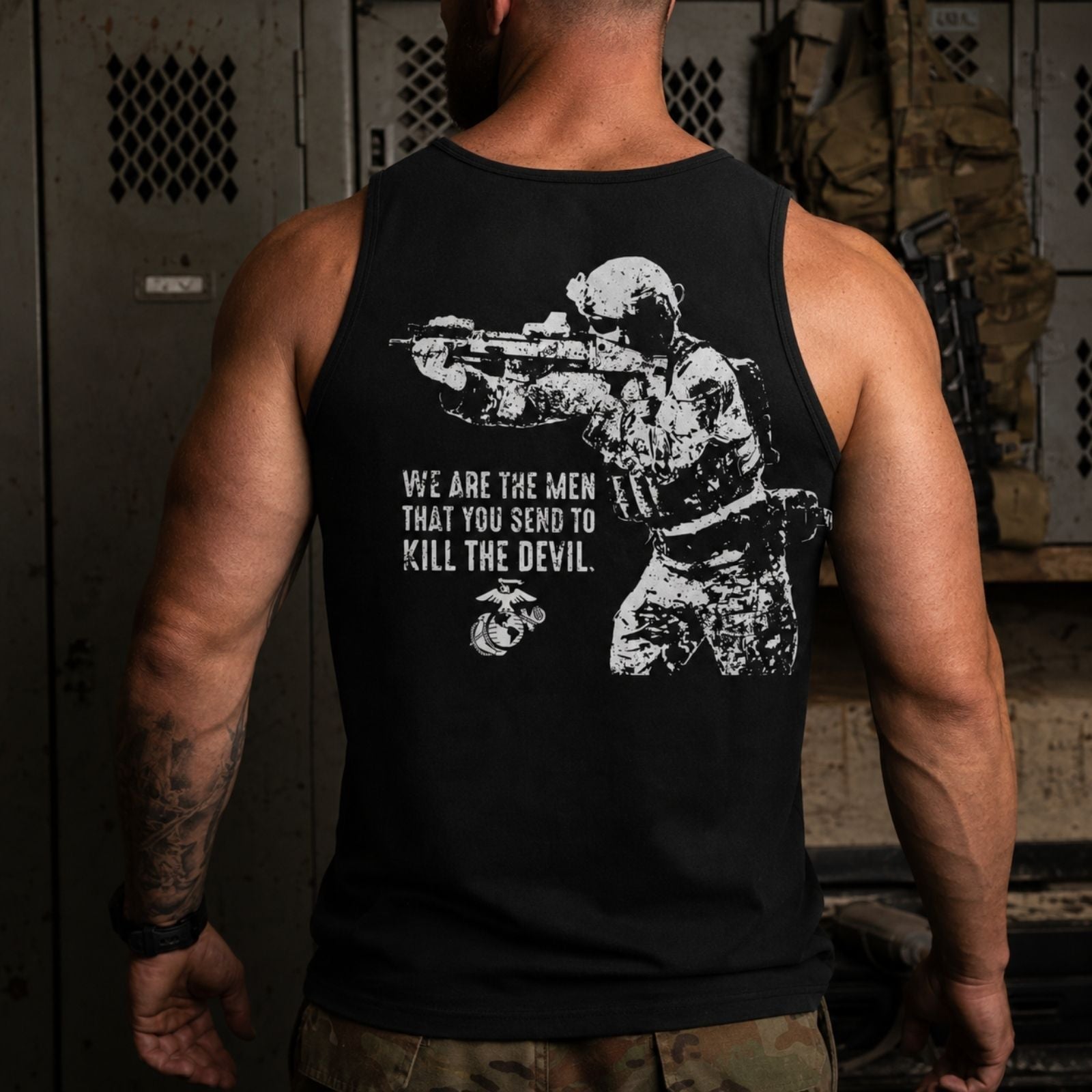 We Are The Men Tank Top – Kill The Devil Marine Back Print