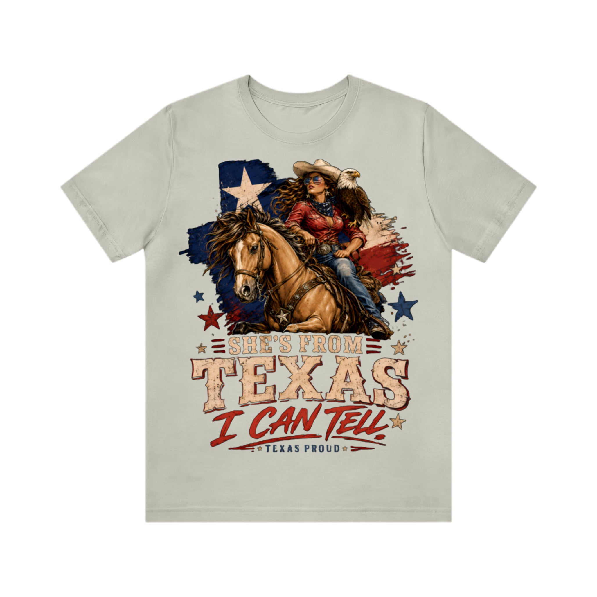 She's From Texas I Can Tell Country Horse Rider T-Shirt