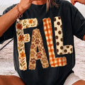 Cute Autumn Floral Paw Print Graphic Tee