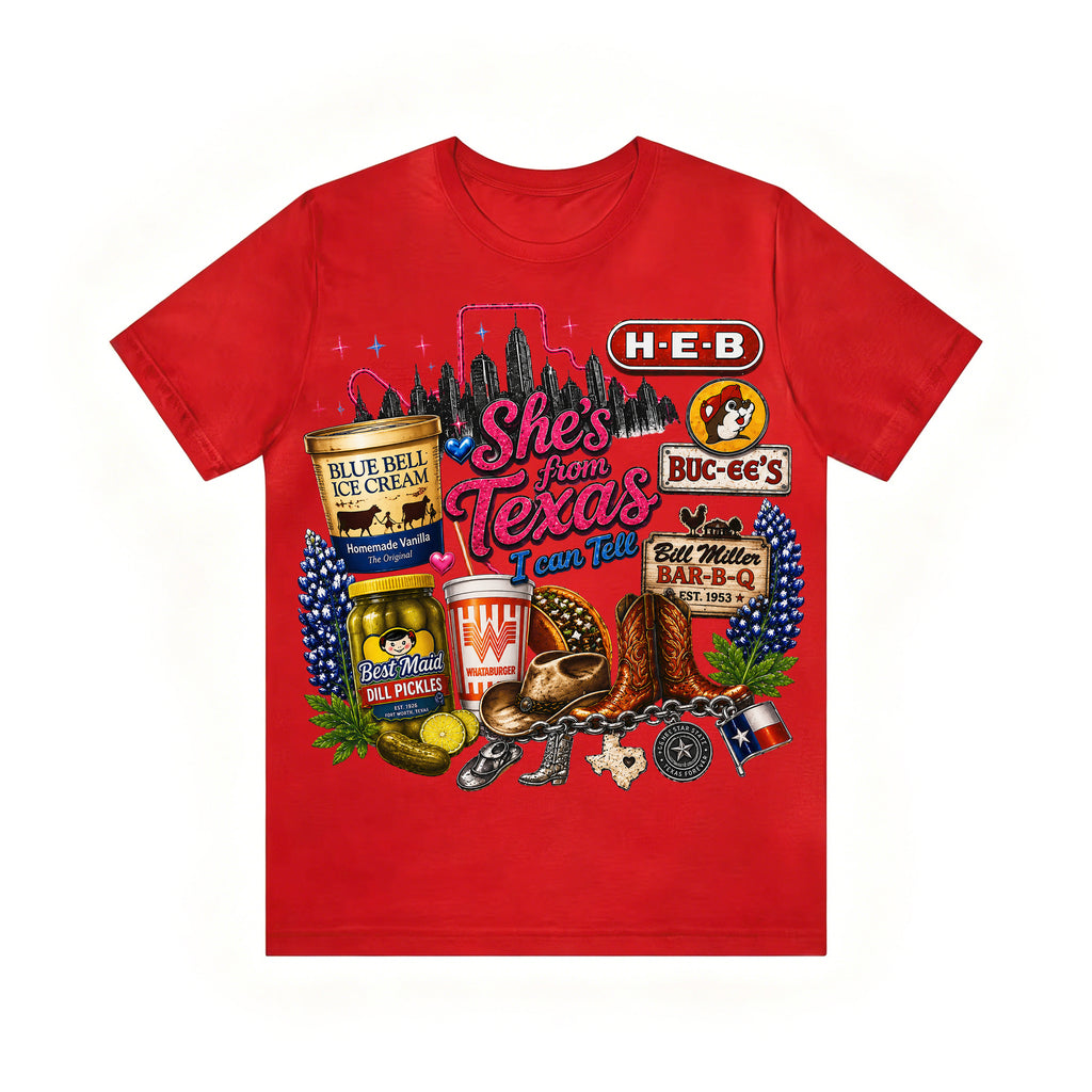 "She's From Texas I Can Tell" Unisex T-shirt