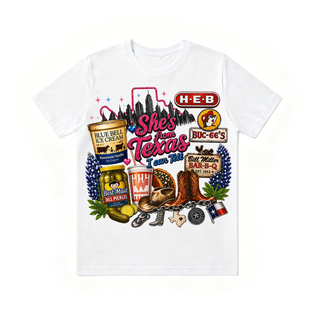"She's From Texas I Can Tell" Unisex T-shirt