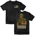 USMC Crayon Eater T-Shirt – I Love The Smell of Crayons in the Morning Funny Marine Corps Tee