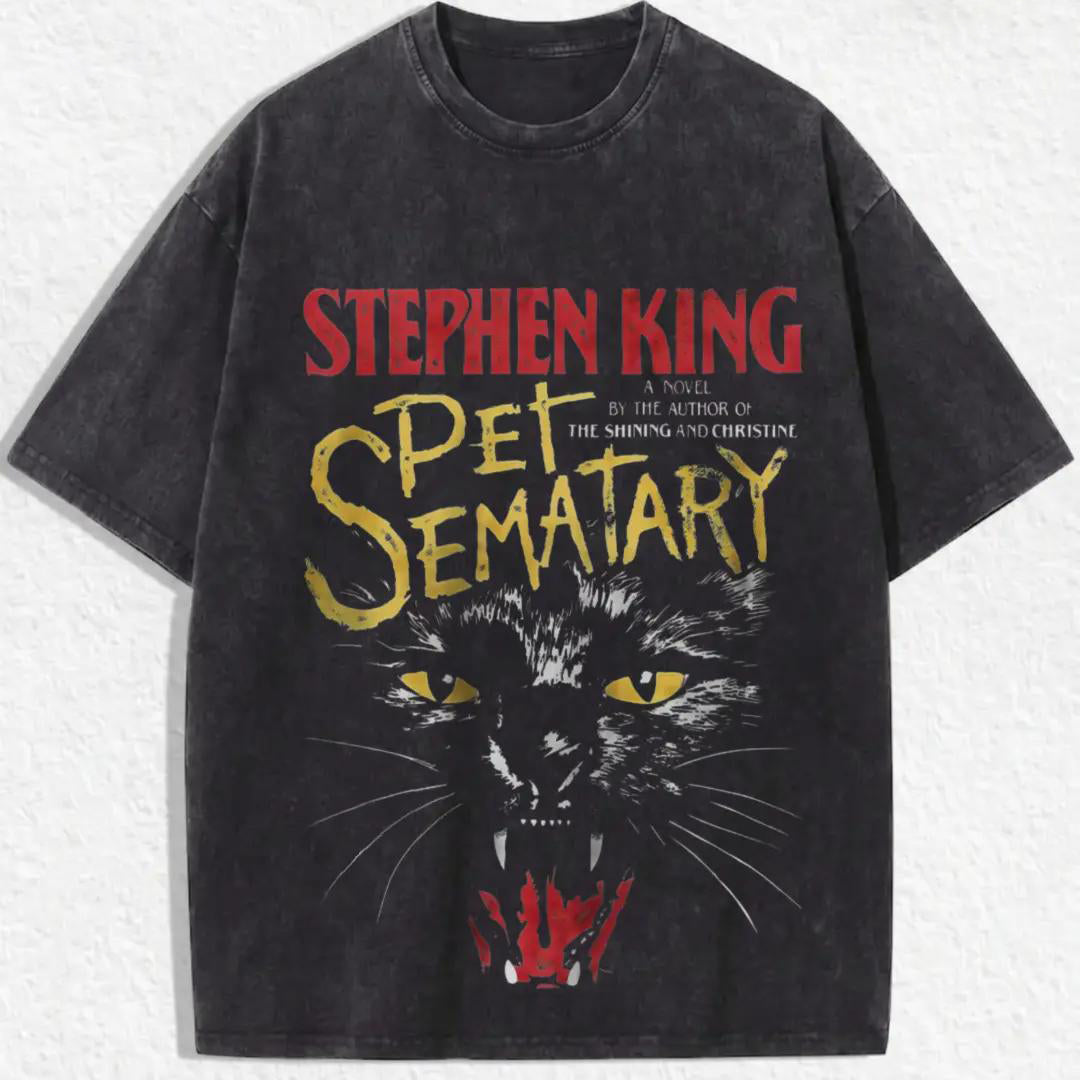 Creepy Black Cat Thriller graphic tee