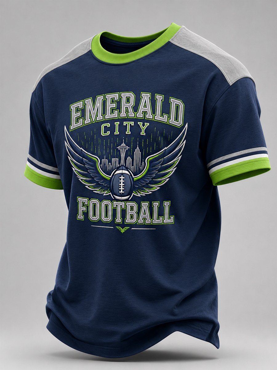 Men's Rugby Lovers Printed Short-sleeved T-shirt
