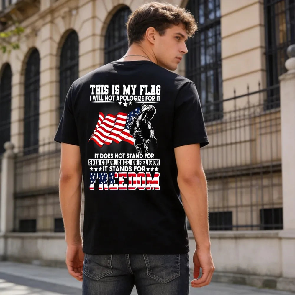 <🇺🇸 250th Anniversary Special 🎆>This Is My Flag Freedom T-Shirt – Patriotic Graphic, Veteran Military Support