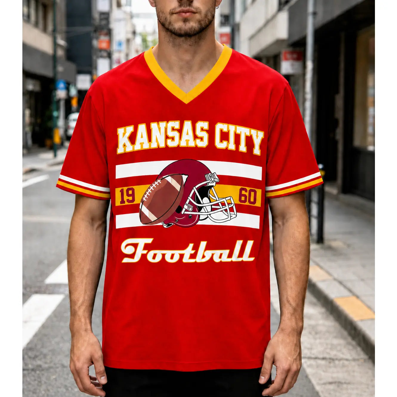 Football Classic V-Neck Fan Jersey