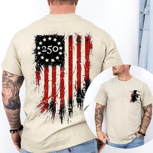 250th Anniversary Distressed American Flag T-Shirt