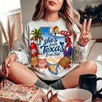 She's From Texas I Can Tell Graphic Sweatshirt