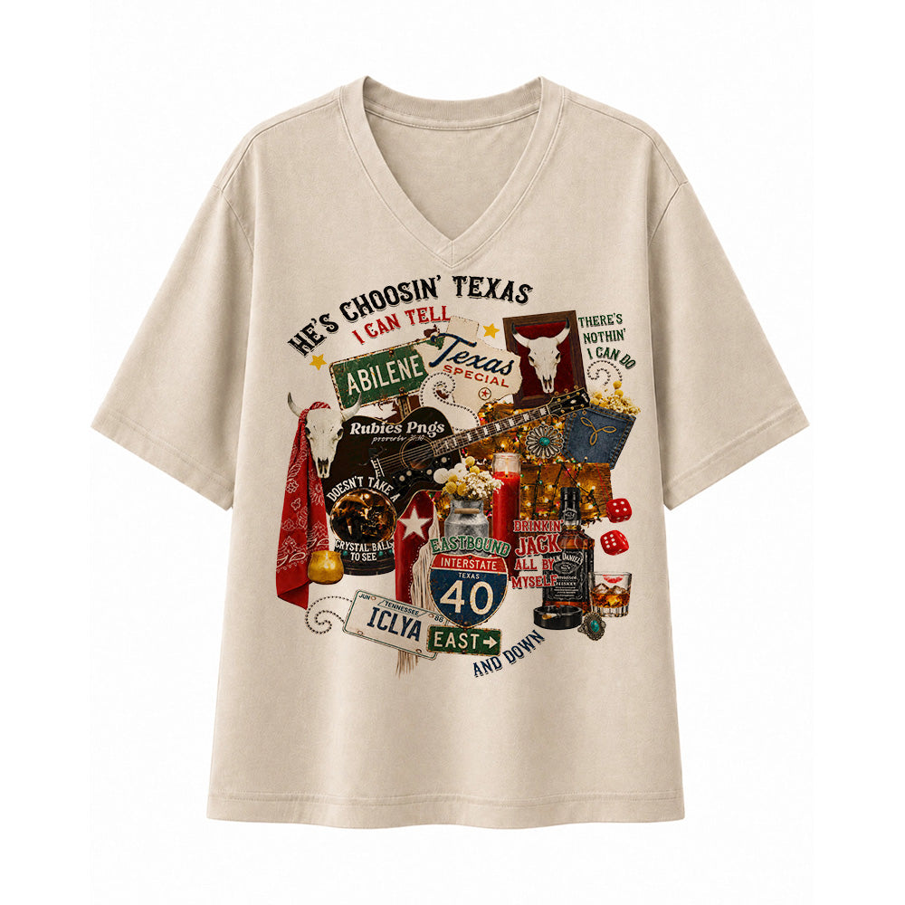 Choosin’ Texas Western Country Concert Cowgirl T-shirt