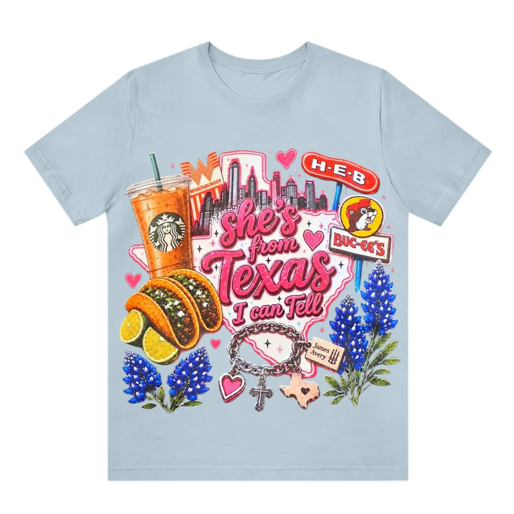 "She's From Texas I Can Tell" Unisex Texas Residents T-shirt