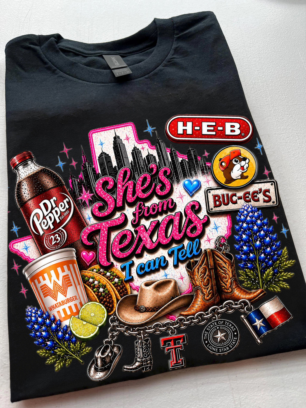 She's From Texas I Can Tell Unisex Travel T-shirt