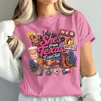 She's From Texas I Can Tell Unisex Cuffed-sleeve T-shirt