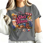 She's From Texas I Can Tell Unisex Cuffed-sleeve T-shirt