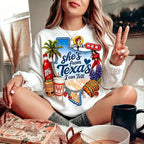 She's From Texas I Can Tell Graphic Sweatshirt