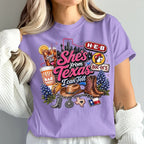 She's From Texas I Can Tell Unisex Cuffed-sleeve T-shirt