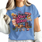 She's From Texas I Can Tell Unisex Cuffed-sleeve T-shirt