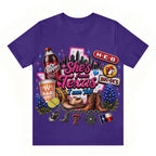 She's From Texas I Can Tell Unisex Travel T-shirt
