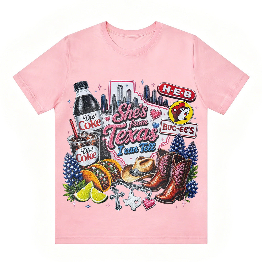 "She's From Texas I Can Tell" Texas T-shirt
