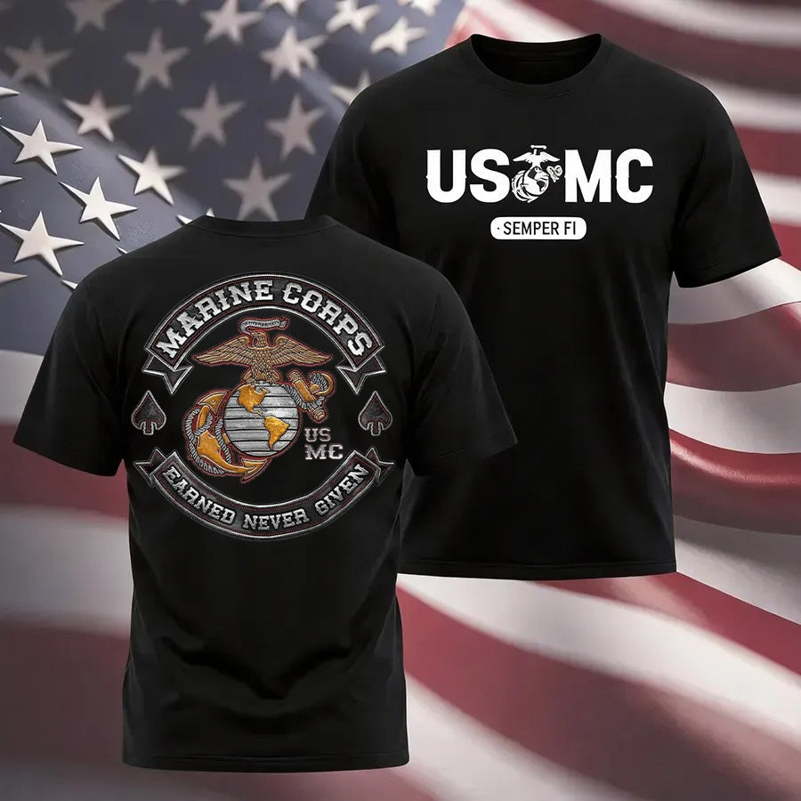 USMC- Soft Cotton Poly Blend Tee
