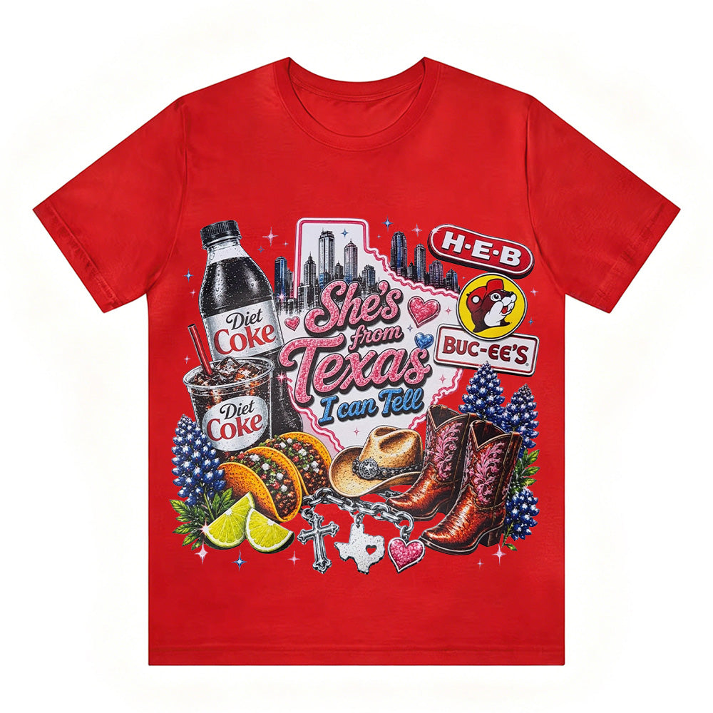 "She's From Texas I Can Tell" Texas T-shirt