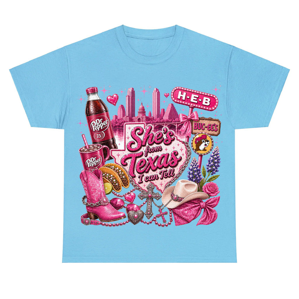 She's From Texas I Can Tell Tee Southern State Pride Gift