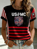 USMC Shirt - America 250 Years Women's Printed Casual T-shirt