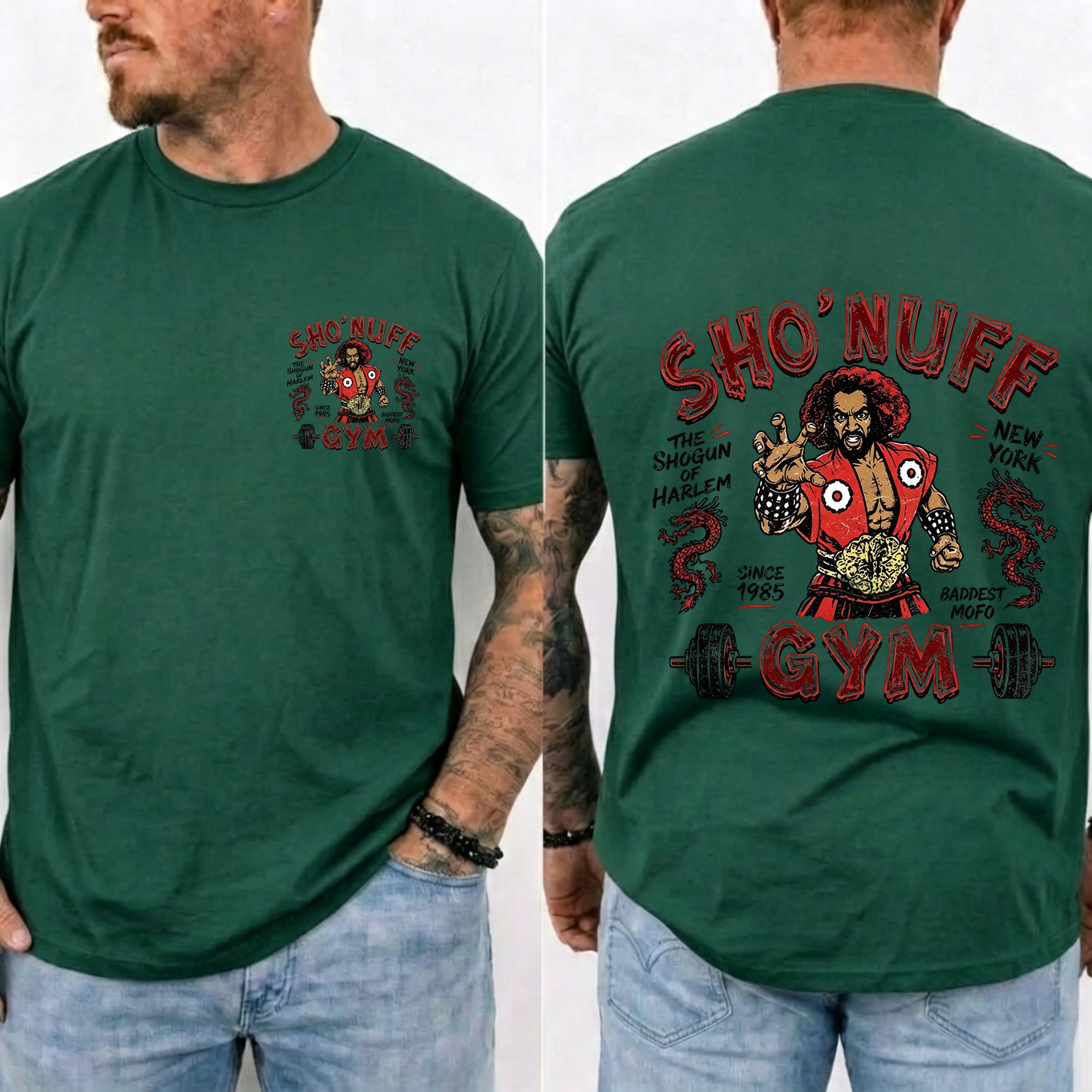 Sho' Nuff Gym Double‑Sided Graphic T‑Shirt Retro Movie Tee
