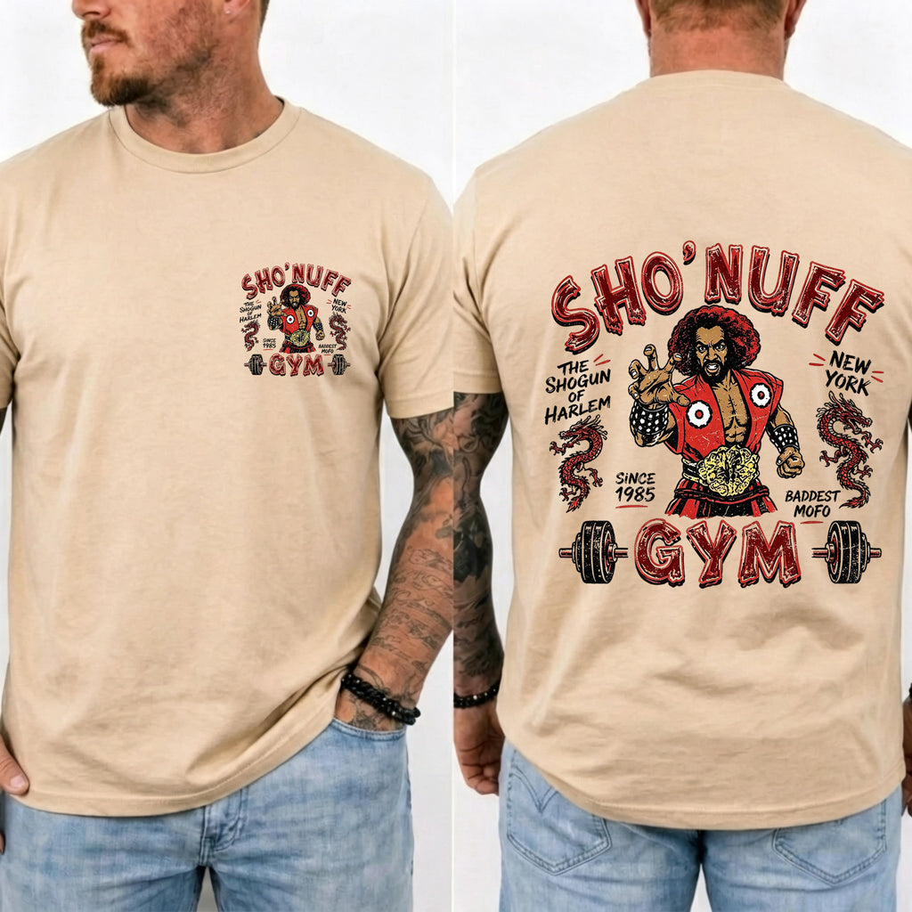 Sho' Nuff Gym Double‑Sided Graphic T‑Shirt Retro Movie Tee
