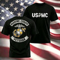 Retro Warrior Badge Print Men Casual Tee